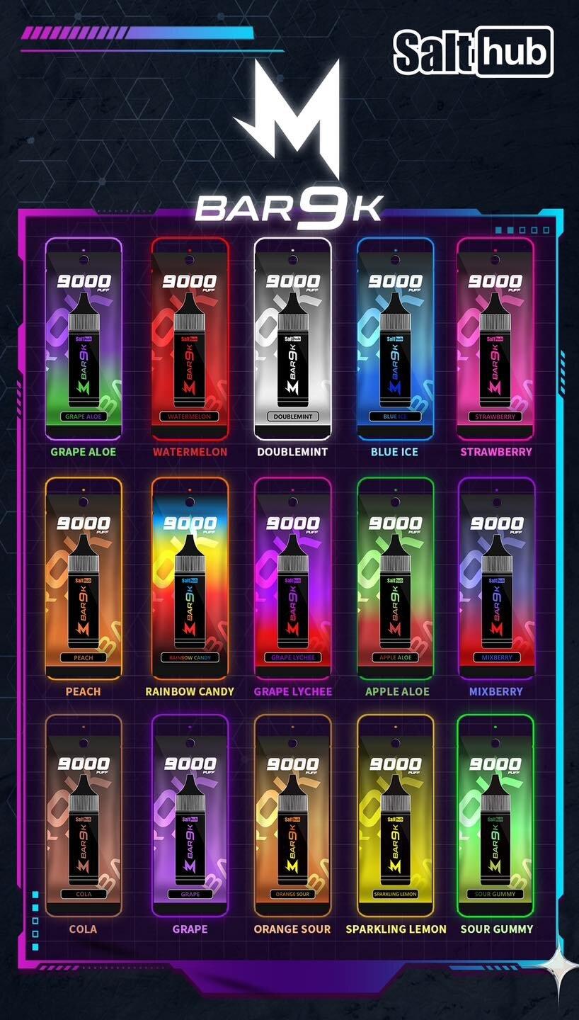 MABRO 9000 PUFF มาโบ 9000 คำ MBAR 9K ของแท้ กลิ่นยอดนิยม